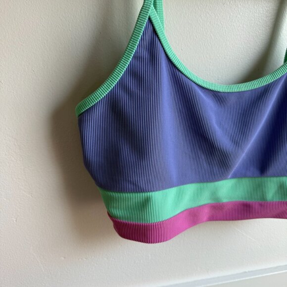 NWOT Beach Riot Eva High Tide Color Blocked Bikini Top - Picture 8 of 9